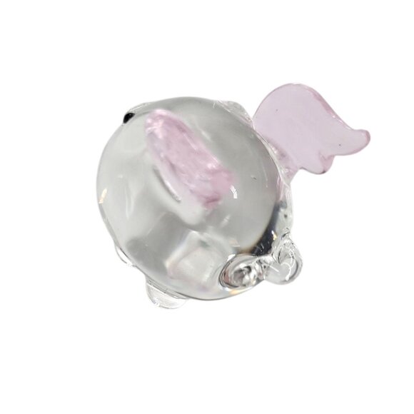 Penelope Flying Pig Miniature Glass Figurine With Pink Wings By Pier 1 Imports - Picture 8 of 11